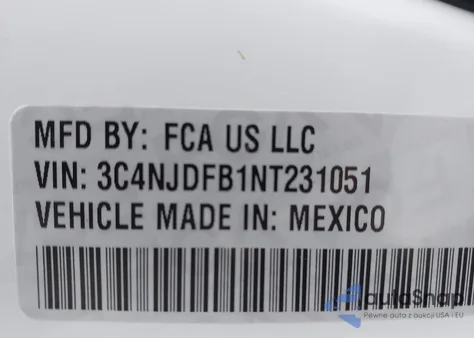 2022 Jeep Compass Latitude Lux 4X4 z USA, uszkodzony, nr VIN 3C4NJDFB1NT231051